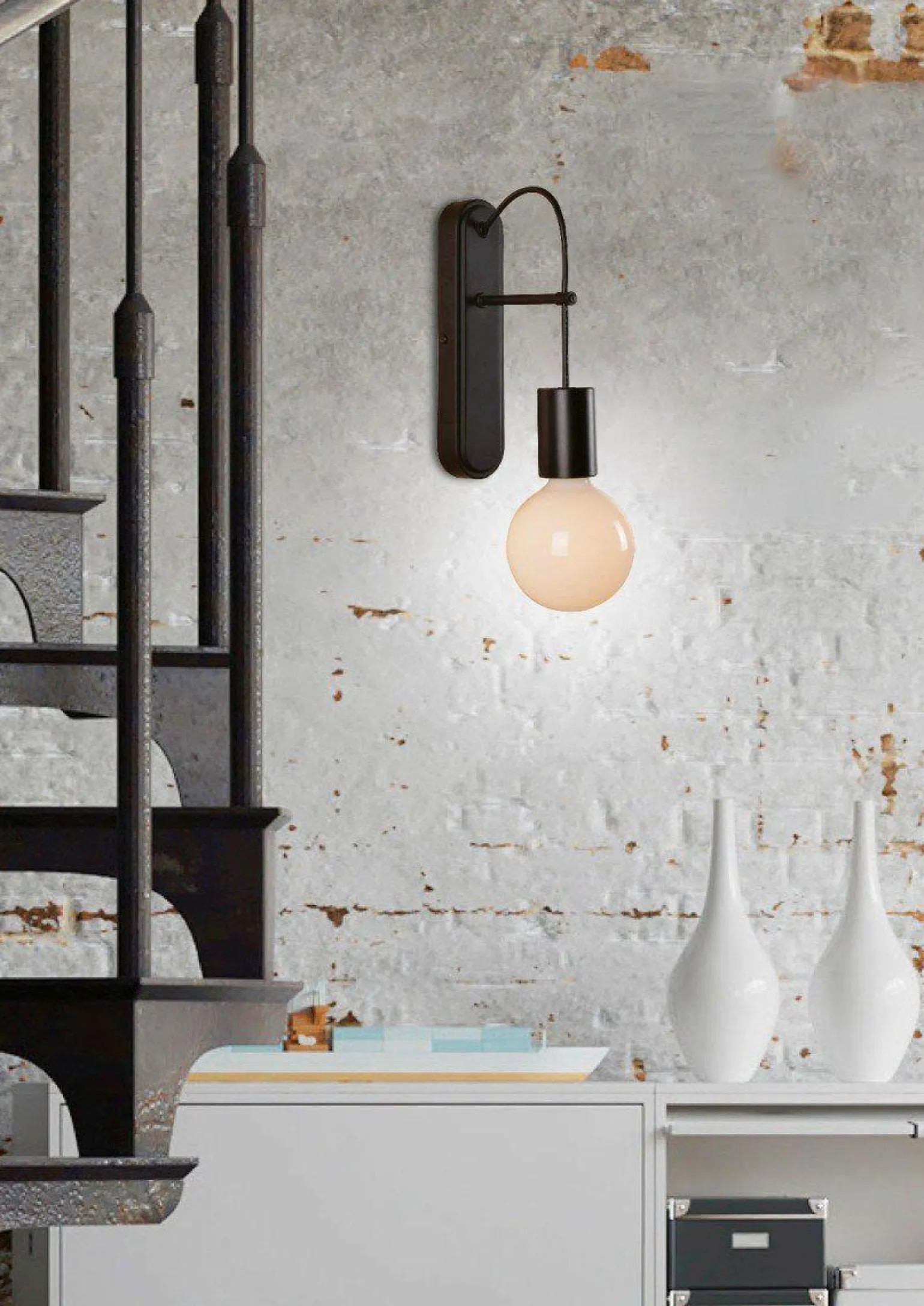 Sklep Kaja Minimalistyczna, czarna lampa ścienna 21-70890 ALTO | Kaja Oświetlenie