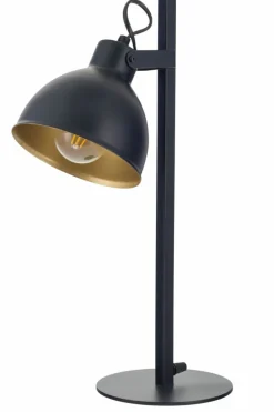 Sklep Kaja Minimalistyczna, czarno-złota lampka biurkowa SIG 50264 - MARS CZ/ZŁ