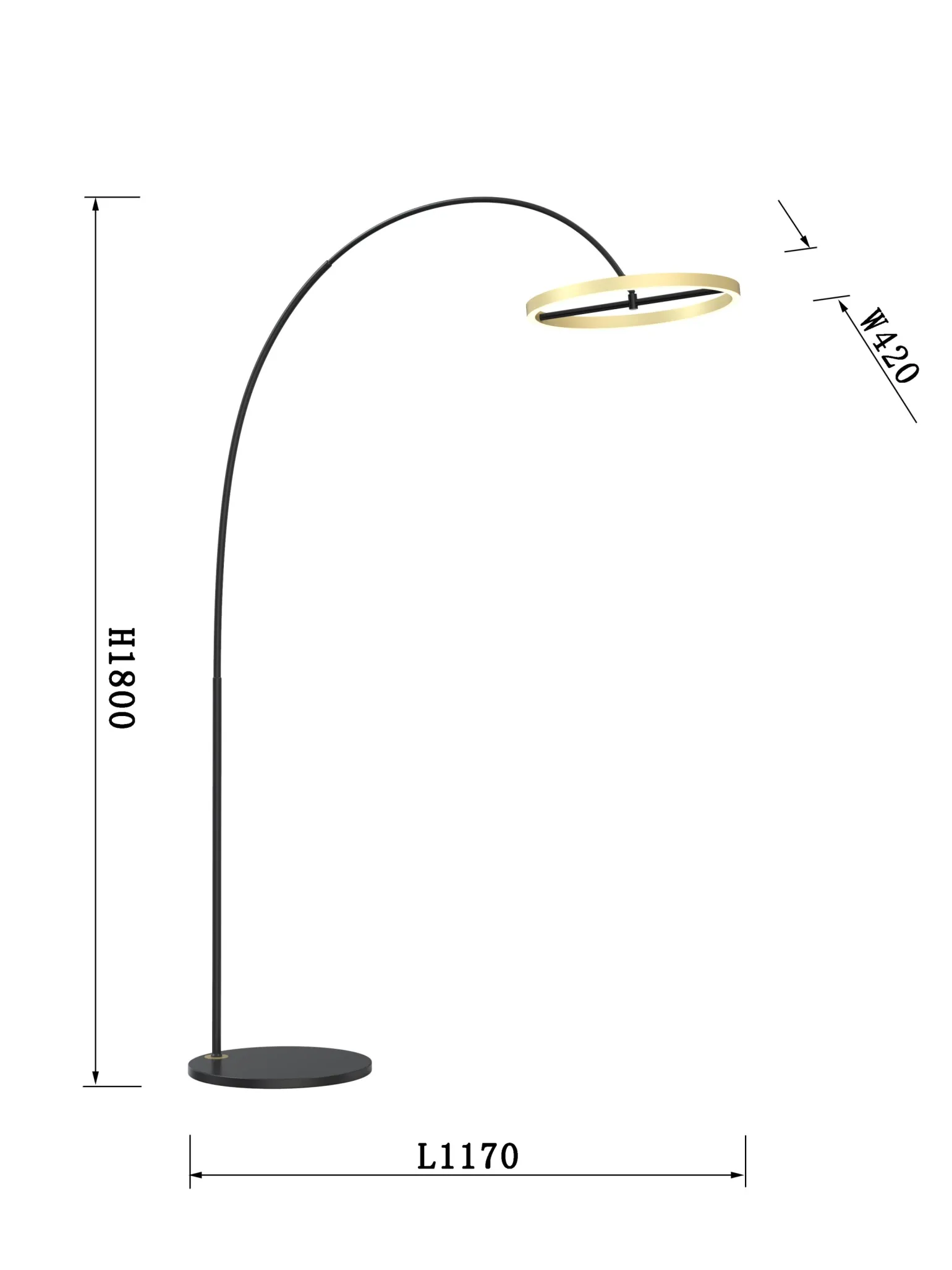 Sklep Kaja Minimalistyczna, duża lampa stojąca LED WF 3016-104L BREST | Kaja