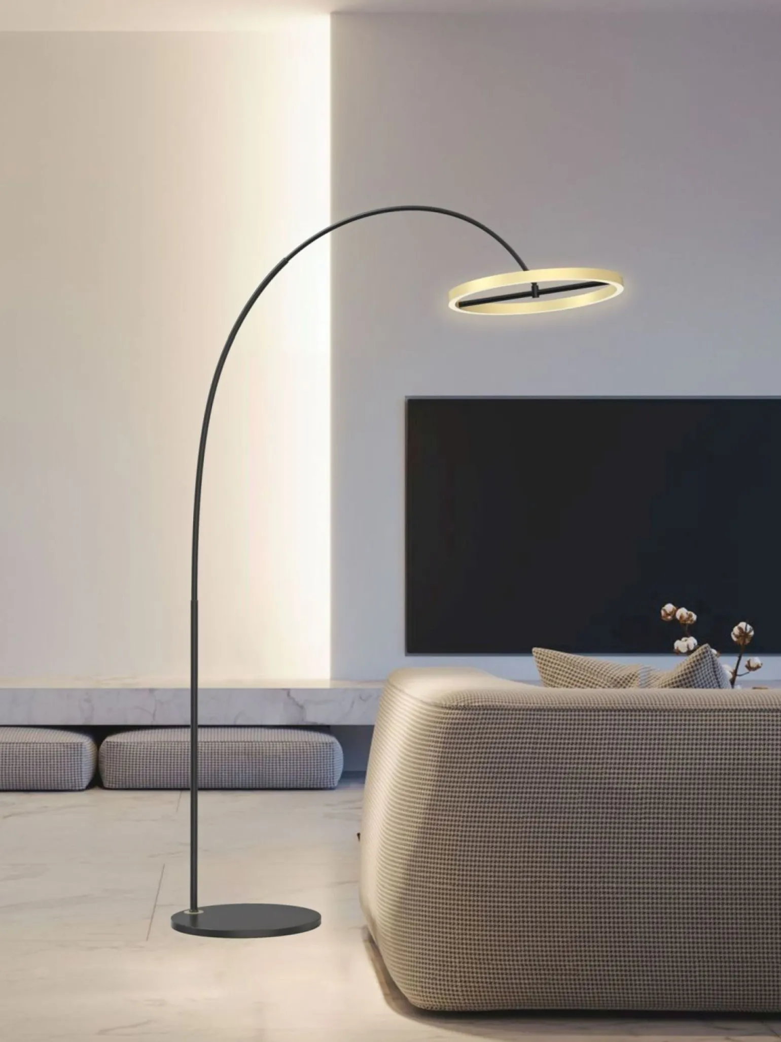 Sklep Kaja Minimalistyczna, duża lampa stojąca LED WF 3016-104L BREST | Kaja