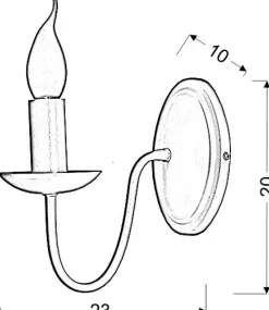 Sklep Kaja Minimalistyczna, kremowa lampa ścienna 21-96480 BELLAGIO | Kaja
