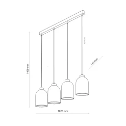 New Minimalistyczna lamp wisząca nad stół w salonie TK 5628 z serii SATIPO Żyrandole Nowoczesne