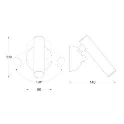 Sklep Kaja Minimalistyczna lampa ścienna do korytarza W0461-01A-P7P7 z serii LOYA