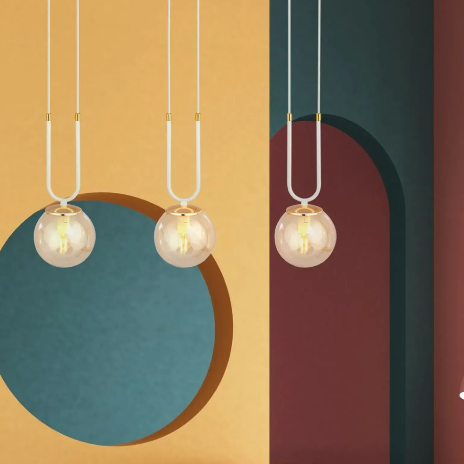 Flash Sale Minimalistyczna lampa do oświetlenia stołu 1117/3 GLAM | Kaja Żyrandole Nowoczesne