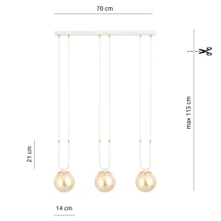 Flash Sale Minimalistyczna lampa do oświetlenia stołu 1117/3 GLAM | Kaja Żyrandole Nowoczesne