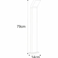 Sklep Kaja Minimalistyczna lampa ogrodowa 79cm K-8148 VIDAR | Kaja Oświetlenie