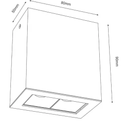 Sklep Kaja Minimalistyczna lampa punktowa 9x8cm LED 4000K ANT 1036 z serii A-GLARE