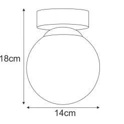 Sklep Kaja Minimalistyczna lampa sufitowa z kloszem K-5366 z serii PIRO