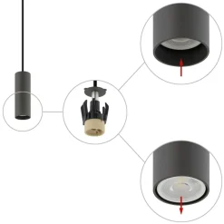 New Minimalistyczna lampa wisząca, tuba 12,5cm 10901 FOURTY | Kaja Żyrandole Nowoczesne