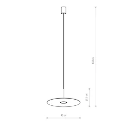 Store Minimalistyczna lampa wisząca z małą tarczą 11414 SIMONE | Kaja Żyrandole Nowoczesne