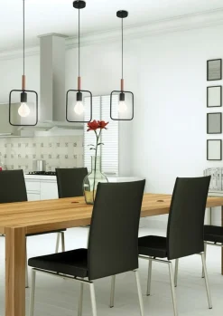 Best Minimalistyczna lampa wisząca do jadalni 31-73501 z serii FRAME | Kaja Żyrandole Nowoczesne