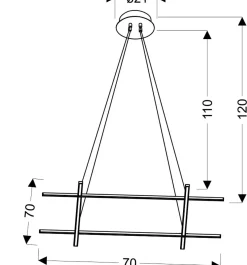 Hot Minimalistyczna lampa wisząca LED A0020-340 ANDROS | Kaja Oświetlenie Żyrandole Nowoczesne