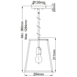 Fashion Minimalistyczna lampa wisząca, druciana HK-FULTON-P z serii FULTON Żyrandole Nowoczesne