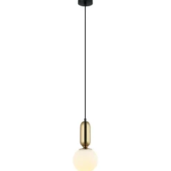 Best Sale Minimalistyczna lampa wisząca PND-02340-1S-BRO ALDEVA | Kaja Żyrandole Nowoczesne
