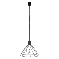 Store Minimalistyczna lampa wisząca z drutu TK 10160 MODESTO BLACK | Kaja Żyrandole Nowoczesne