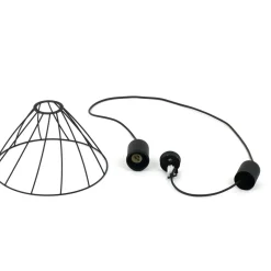 Store Minimalistyczna lampa wisząca z drutu TK 10160 MODESTO BLACK | Kaja Żyrandole Nowoczesne