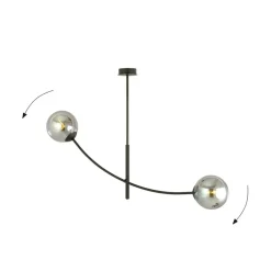 Fashion Minimalistyczna lampa z ciemnymi kloszami 1100/2 HUNTER | Kaja Żyrandole Nowoczesne