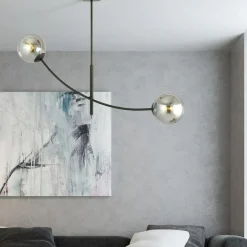 Fashion Minimalistyczna lampa z ciemnymi kloszami 1100/2 HUNTER | Kaja Żyrandole Nowoczesne