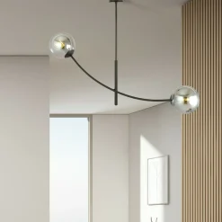 Fashion Minimalistyczna lampa z ciemnymi kloszami 1100/2 HUNTER | Kaja Żyrandole Nowoczesne