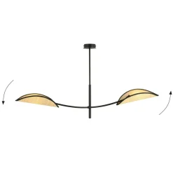 Store Minimalistyczna lampa z ozdobnymi abażurami 1108/2 LOTUS | Kaja Żyrandole Nowoczesne