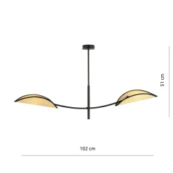 Store Minimalistyczna lampa z ozdobnymi abażurami 1108/2 LOTUS | Kaja Żyrandole Nowoczesne