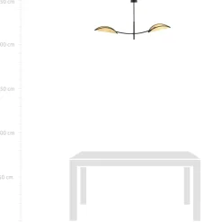 Store Minimalistyczna lampa z ozdobnymi abażurami 1108/2 LOTUS | Kaja Żyrandole Nowoczesne