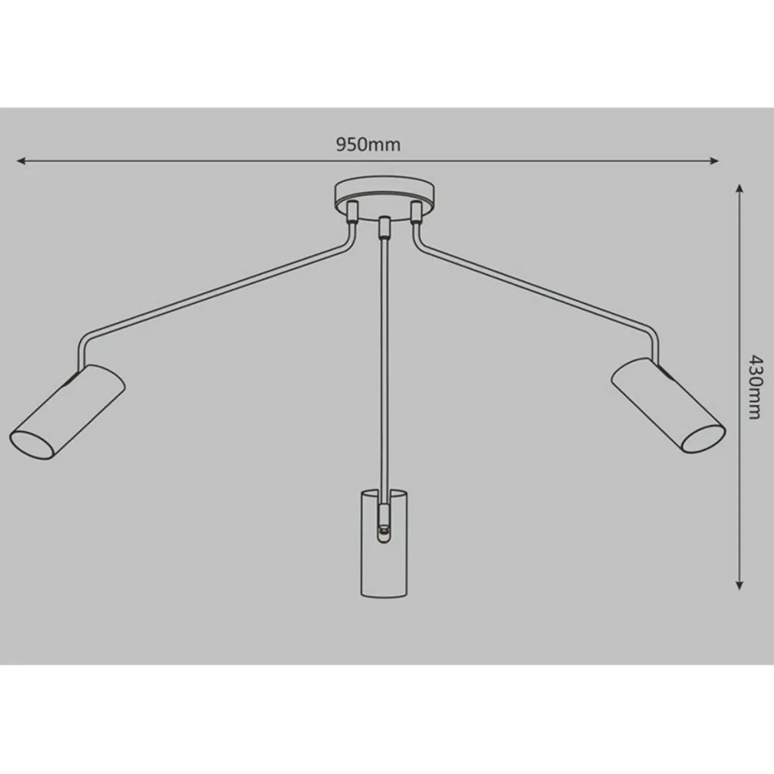 Online Minimalistyczna lampa z tubami LP-17001/3C BK FUTURO | Kaja Żyrandole Nowoczesne