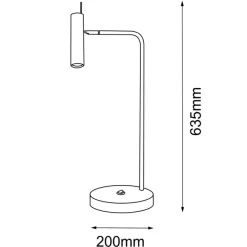 Sklep Kaja Minimalistyczna lampka biurkowa z tubą ANT 8909 AMOS | Kaja