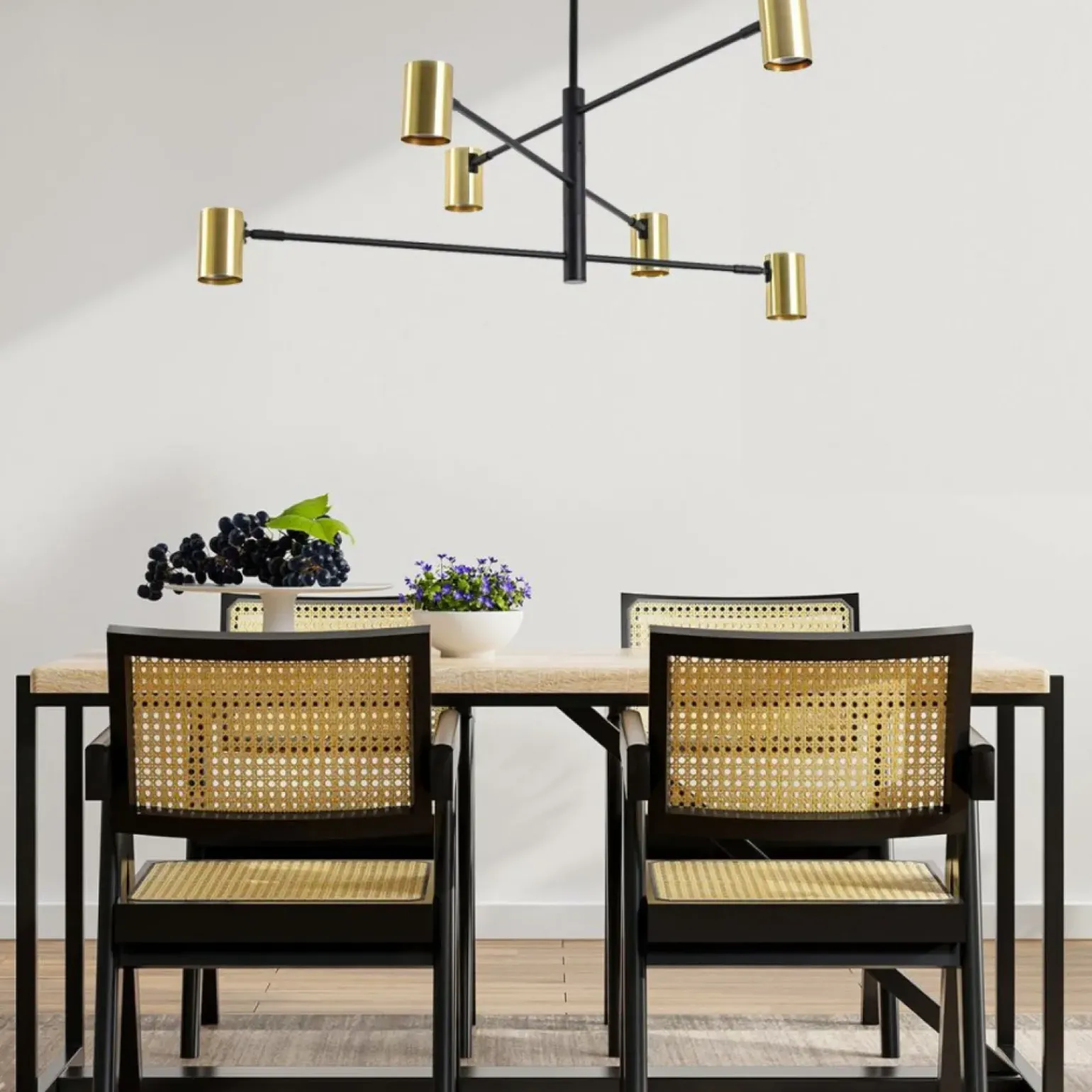 Store Minimalistyczna, regulowana lampa do salonu LP-731/6P GD z serii SNOW Żyrandole Nowoczesne