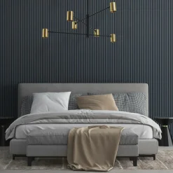 Store Minimalistyczna, regulowana lampa do salonu LP-731/6P GD z serii SNOW Żyrandole Nowoczesne