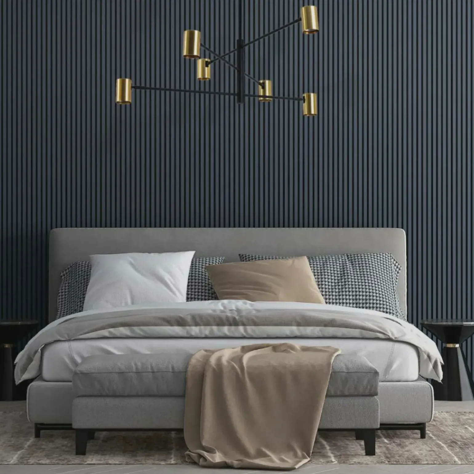 Store Minimalistyczna, regulowana lampa do salonu LP-731/6P GD z serii SNOW Żyrandole Nowoczesne