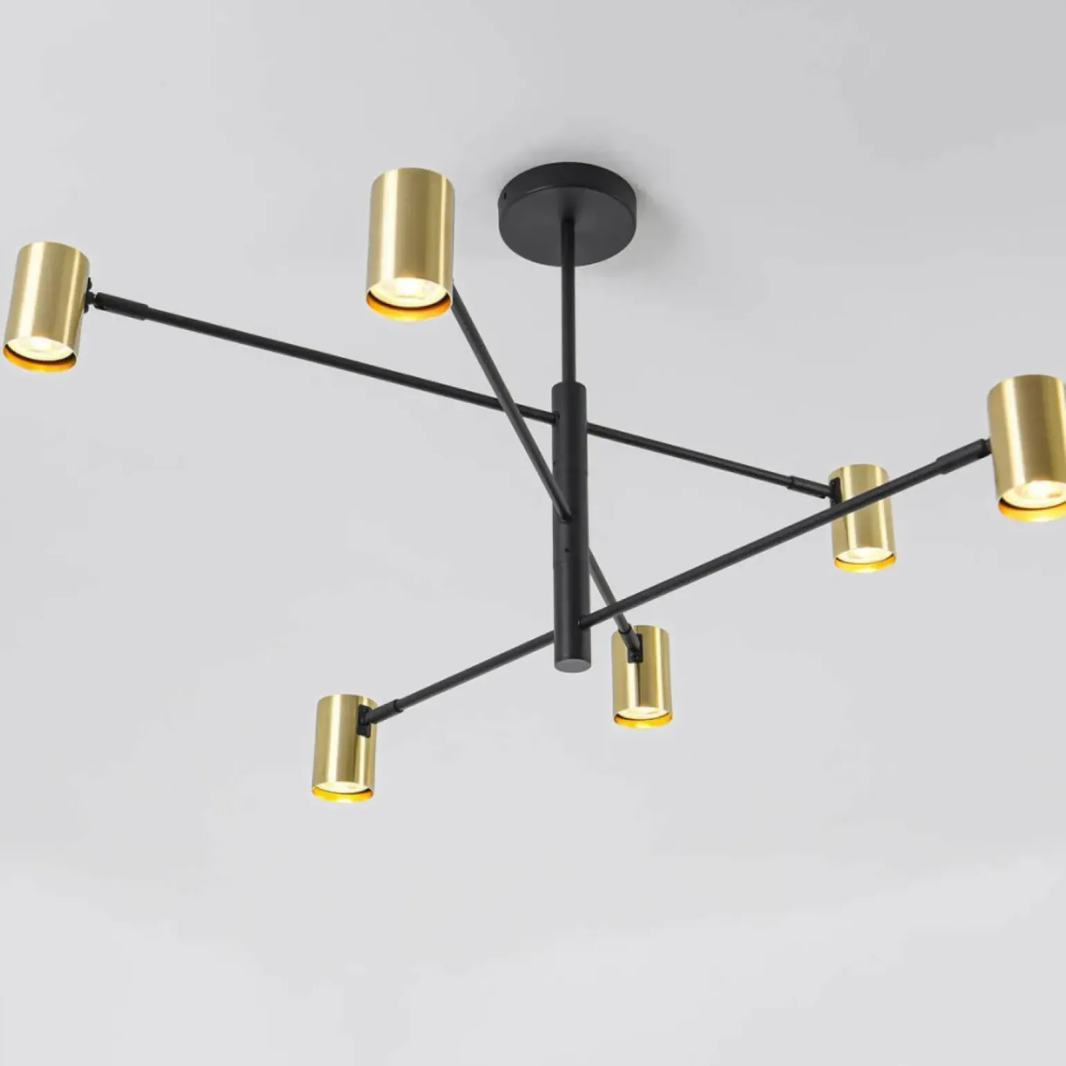 Store Minimalistyczna, regulowana lampa do salonu LP-731/6P GD z serii SNOW Żyrandole Nowoczesne