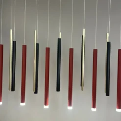 Sale Minimalistyczna tuba z regulowanym zwisem LP-894/1P BK z serii LUNGO Żyrandole Nowoczesne