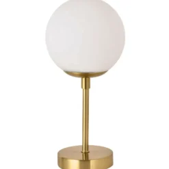 Sklep Kaja Minimalistyczna, złota lampa stołowa z kulą LP-002/1T S z serii DORADO