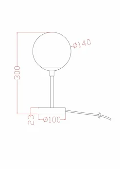 Sklep Kaja Minimalistyczna, złota lampa stołowa z kulą LP-002/1T S z serii DORADO