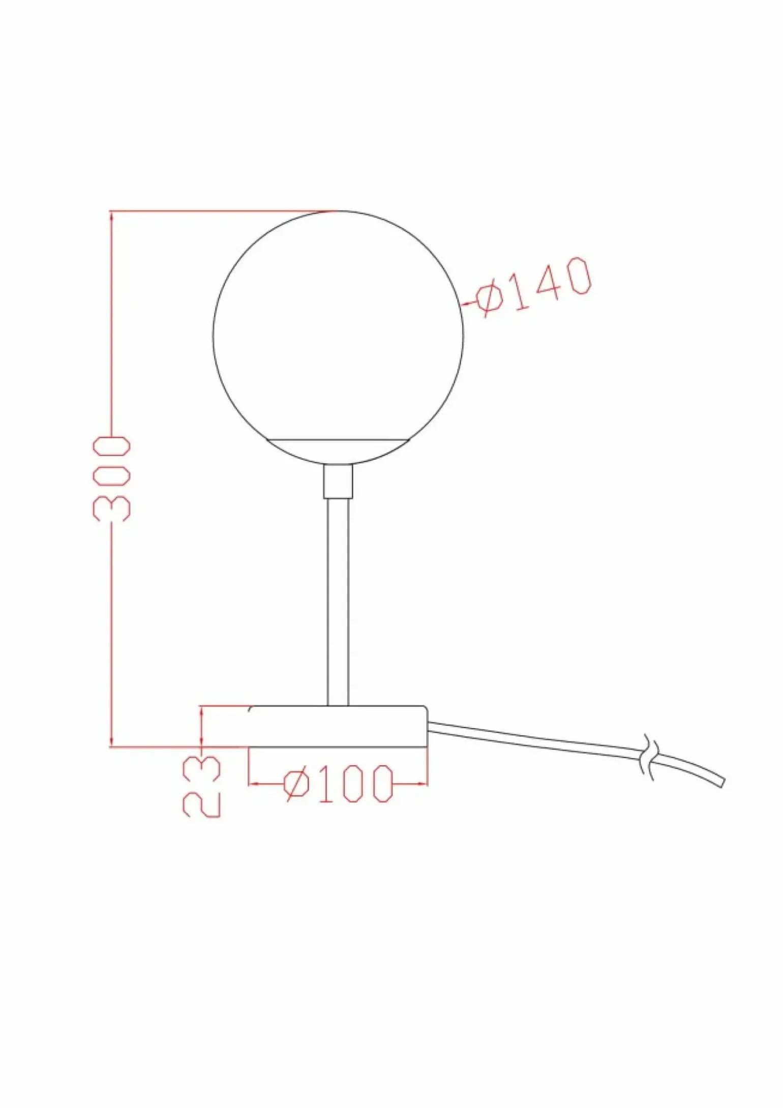 Sklep Kaja Minimalistyczna, złota lampa stołowa z kulą LP-002/1T S z serii DORADO