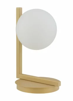Sklep Kaja Minimalistyczna, złota lampka stołowa z kloszem SIG 33341 z serii ANDY