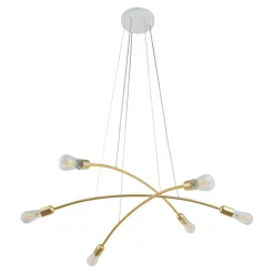 Cheap Minimalistyczna, złota lampa wisząca bez kloszy TK 5621 z serii HELIX Żyrandole Nowoczesne