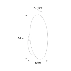 Sklep Kaja Minimalistyczny, kinkiet o średnicy 30cm K-4636 | Kaja