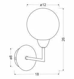 Sklep Kaja Minimalistyczny kinkiet ścienny z kloszem 21-05434 z serii LOGOS | Kaja Oświetle
