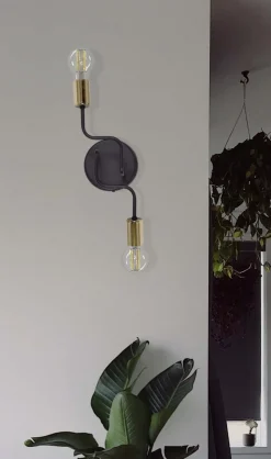 Sklep Kaja Minimalistyczny kinkiet na dwie żarówki K-4945 | Kaja Oświetlenie