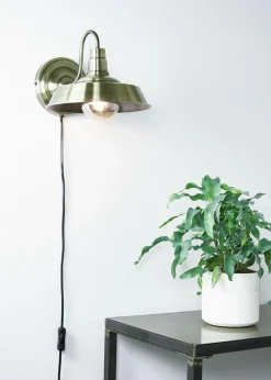 Sklep Kaja Minimalistyczny kinkiet w kolorze patyny 107908 | Kaja Oświetlenie