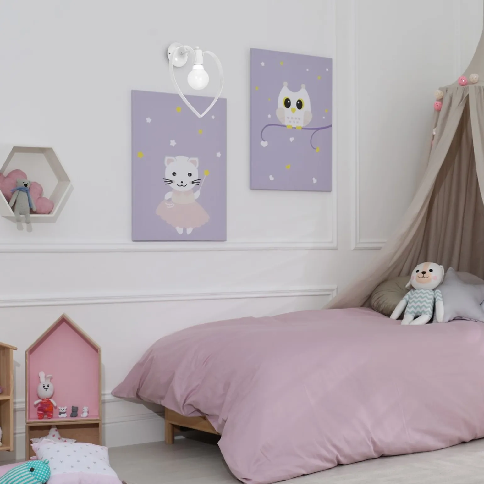 Sklep Kaja Minimalistyczny kinkiet w kształcie serca MLP9949 z serii AMORE | Kaja Oświetlen