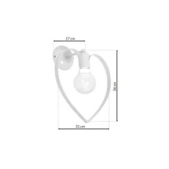 Sklep Kaja Minimalistyczny kinkiet w kształcie serca MLP9949 z serii AMORE | Kaja Oświetlen