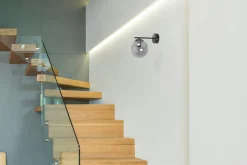 Sklep Kaja Minimalistyczny kinkiet z grafitowym kloszem K-5307 z serii GAMMA