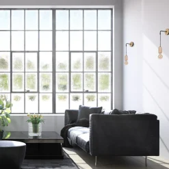 Sklep Kaja Minimalistyczny kinkiet z drewnianymi elementami MLP8824 z serii LINES | Kaja Oś