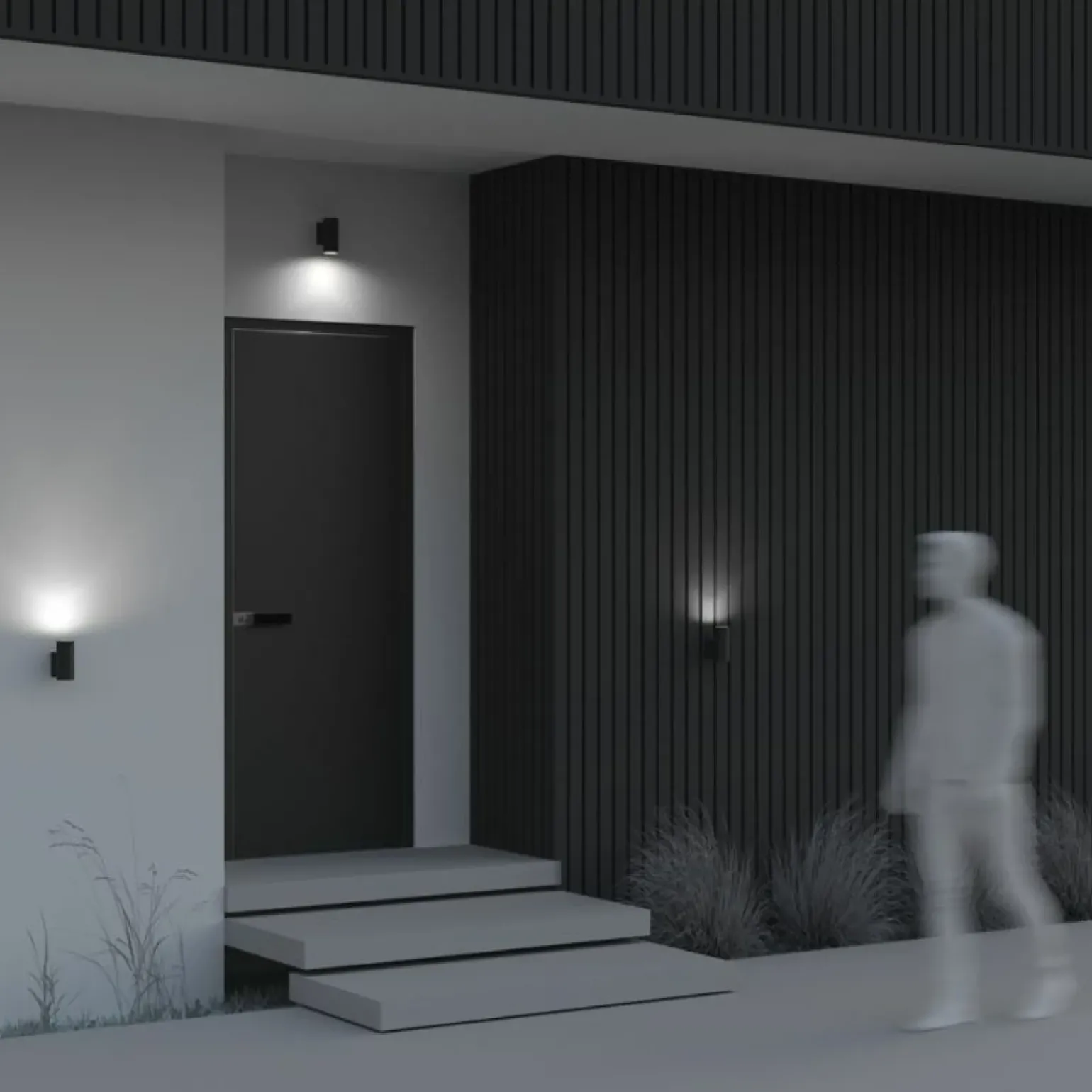 Sklep Kaja Minimalistyczny kinkiet zewnętrzny typu tuba O574WL-01GR serii BOWERY