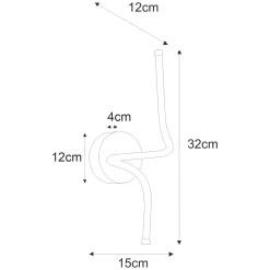 Sklep Kaja Minimalistyczny, ledowy kinkiet K-8059 DORIS | Kaja Oświetlenie