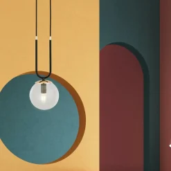 Discount Minimalistyczny, pojedynczy zwis do sypialni 1114/1 GLAM | Kaja Żyrandole Nowoczesne