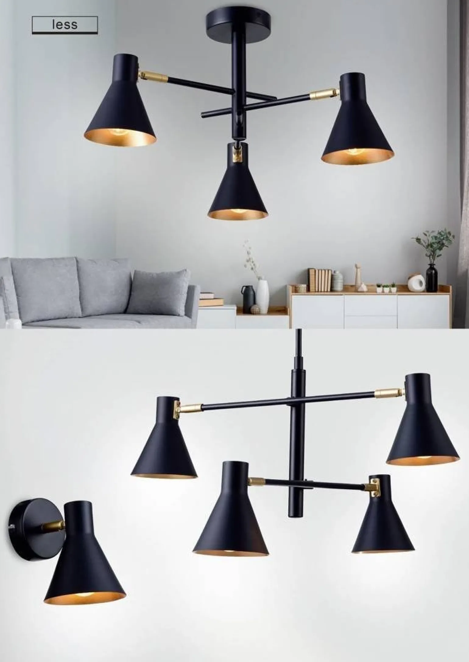 Sklep Kaja Minimalistyczny reflektor ścienny 21-70968 LESS | Kaja Oświetlenie